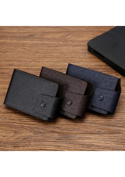 Erkekler Premium Deri Çıtçıtlı Organ Kartı Sahipleri / Moda Çok Fonksiyonlu Küçük Taşınabilir Çoklu Kart Tutucu Çanta / Kart Debriyajı (Yurt Dışından)