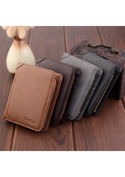 Erkek Cüzdanı Kısa Retro Buzlu Kartlıklı Cüzdan Cüzdan Erkek Çoklu Kart Fermuarlı Çanta Üreticileri Fabrika Satışları (Yurt Dışından) fiyatları