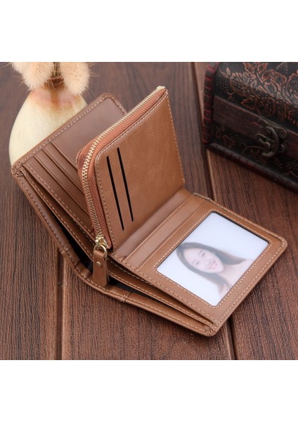 Erkek Cüzdanı Kısa Retro Buzlu Kartlıklı Cüzdan Cüzdan Erkek Çoklu Kart Fermuarlı Çanta Üreticileri Fabrika Satışları (Yurt Dışından) fırsatları