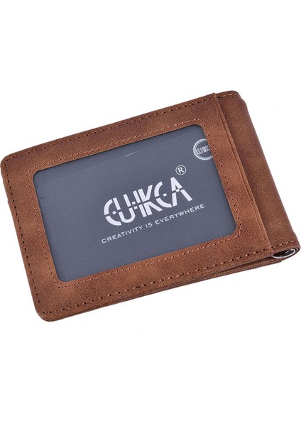 Rfıd Erkek Deri Ince Bifold Para Klipsi Cüzdan Ön Cep Kredi Kartı Tutucu (Yurt Dışından)