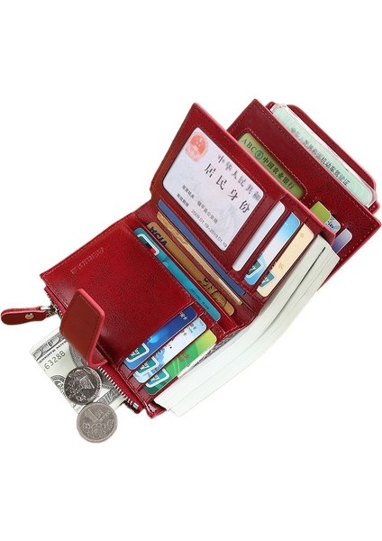 Kadın Hırsızlığa Karşı Kartlıklı Fermuarlı Cüzdan (Yurt Dışından) modelleri