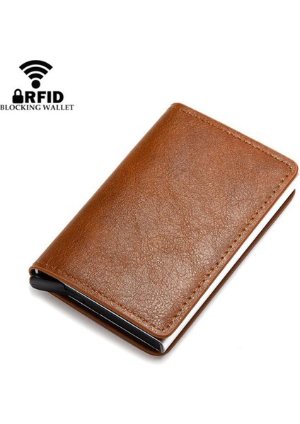 2022 Yeni Özelleştirilmiş Akıllı Erkek Cüzdan Kartvizitlik Çile Rfid Cüzdan Alüminyum Metal Kasa Kutusu Mini Kredi Kartı Cüzdan Çanta (Yurt Dışından)