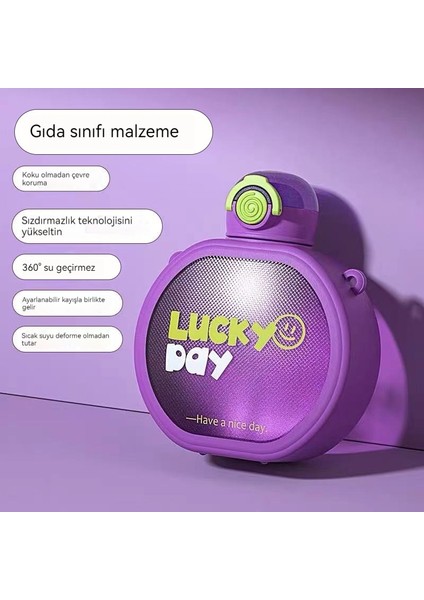 Sevimli Su Bardağı, Pipetli Bardak, Yaratıcı Düz Zıplayan Bardak (Yurt Dışından)