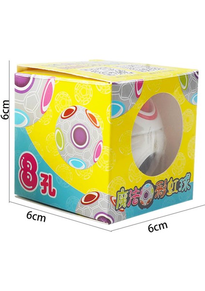 Çocuk Oyuncağı Eğitici 8 Delikli Rubik Küp Gökkuşağı Topu (Yurt Dışından)