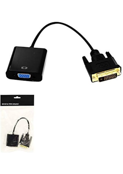 PL-7200 DVI To VGA Çevirici Kablo 24+1 Pin