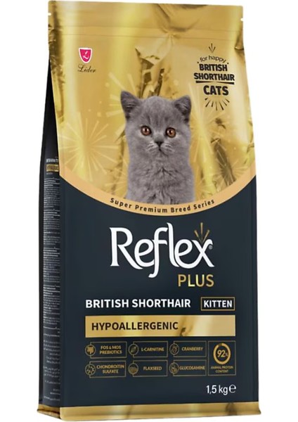Plus British Shorthair Tavuklu 1.5 kg Yavru Kedi Maması