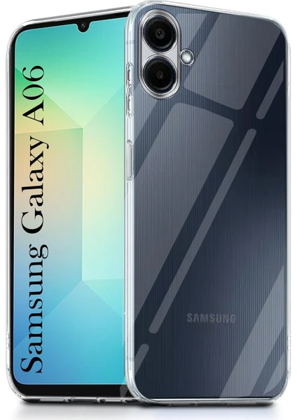 Case World Samsung Galaxy A06 Kapak Kamera Korumalı Süper Silikon Şeffaf Kılıf