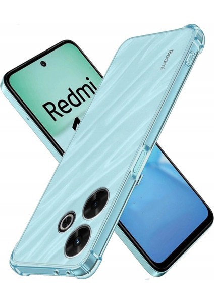 Xiaomi Redmi 13 Kapak Kamera Korumalı Airbag Antishock Köşe Korumalı Şeffaf Silikon Kılıf