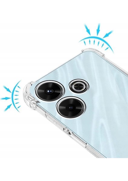 Xiaomi Redmi 13 Kapak Kamera Korumalı Airbag Antishock Köşe Korumalı Şeffaf Silikon Kılıf