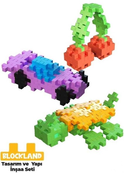 Blockland 600 Parça Pixel Tasarımcı Yapı Inşaa Eğitici Oyuncak