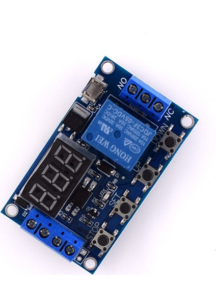 Dc 6-30V Destekli Micro-Usb 5V LED Ekran Otomasyon Döngüsü Gecikme Zamanlayıcı Kontrolü Kapalı Anahtar Gecikme Zaman Rölesi 6V 9V 12V 24V (Yurt Dışından)