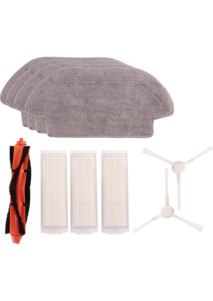 Xiaomi Mi Robot Vacuum Mop Pro P Temizlik Robotu Için, Model: STYTJ02YM, Ana Yan Fırça + Hepa Filtre + Paspas Bezi (Yurt Dışından)