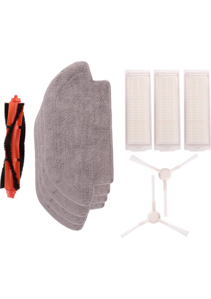 Xiaomi Mi Robot Vacuum Mop Pro P Temizlik Robotu Için, Model: STYTJ02YM, Ana Yan Fırça + Hepa Filtre + Paspas Bezi (Yurt Dışından)