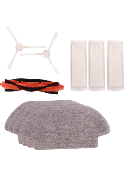 Xiaomi Mi Robot Vacuum Mop Pro P Temizlik Robotu Için, Model: STYTJ02YM, Ana Yan Fırça + Hepa Filtre + Paspas Bezi (Yurt Dışından)