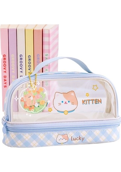 Karikatür Büyük Kapasiteli Kalem Çantası Saklama Çantası Öğrenci Taşınabilir (Yurt Dışından)