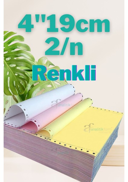 Sürekli Form 4''X19CM 2/n Baskısız Kantar Fişi 1000'LI Renkli 4 Inç 19 cm 2 Nühsa