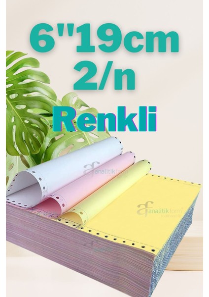 Sürekli Form 6''X19CM 2/n Baskısız Kantar Fişi 1000'LI Renkli 6 Inç 19 cm 2 Nühsa