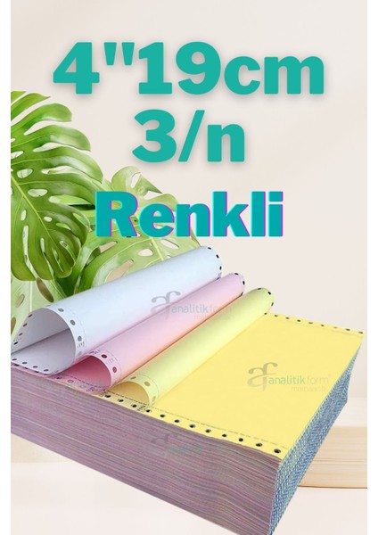 Sürekli Form 4''X19CM 3/n Baskısız Kantar Fişi 1000'LI Renkli 4 Inç 19 cm 3 Nühsa