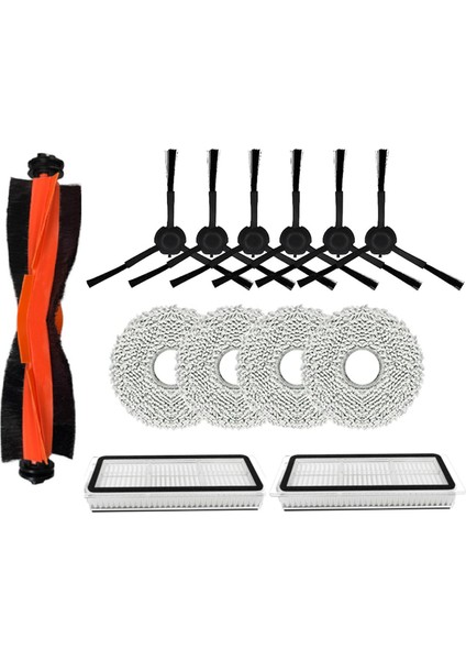 Dreame X20 PRO/X20 Pro Plus Robot Süpürge Yedek Parçaları Için 13 Adet Ana Yan Fırça Filtre Paspas Bezi (Yurt Dışından)