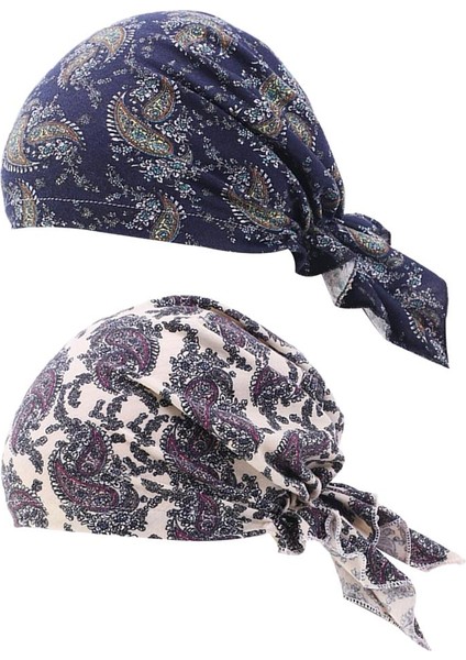 2 / Paket Kadın Başörtüsü Kemoterapi Başlığı Bandana Başlık Şapkası (Yurt Dışından)