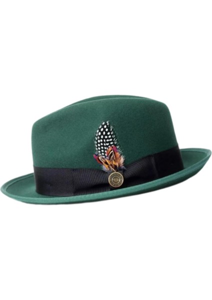 Fedora Ş Geniş I Caz Ş Düğün Partisi Kostüm Yeşil (Yurt Dışından) indirimleri