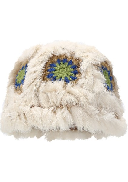 Günlük Şapka Yuvarlak Şapka Sevimli Sıcak Peluş Balıkçı Şapkası Yüzünü Göster Küçük Kova Şapka Kürklü Şapka (Yurt Dışından)