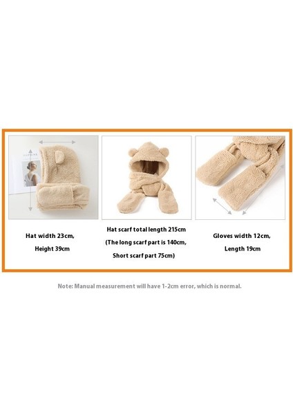 Sevimli Ayı Şapka Atkı Eldiven Hepsi Bir Arada Set Kış Sıcak Kulak Koruma Peluş Şapka (Yurt Dışından) modelleri
