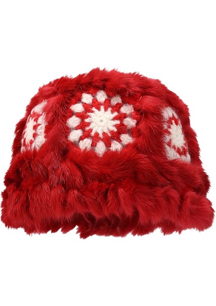 Günlük Şapka Yuvarlak Şapka Sevimli Sıcak Peluş Balıkçı Şapkası Yüzünü Göster Küçük Kova Şapka Kürklü Şapka (Yurt Dışından)