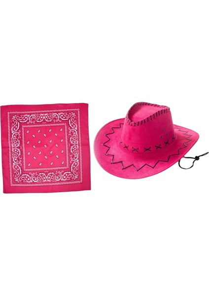Western Cowboy Şapkası Cowgirl Caz Kapakları Kostüm Giysileri Için Güneş Şapkası Koyu Pembe (Yurt Dışından) fırsatları