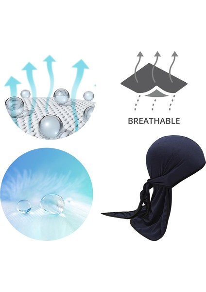 Wrap Ş, Kuyruk Güneş Koruması Ter Alabilir Headwraps (Yurt Dışından)