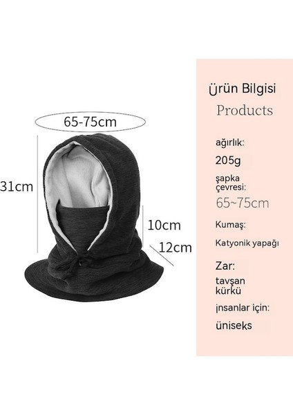 Hyt-Açık Hava Soğuğa ve Rüzgara Dayanıklı Kayak Şapkası Sıcak Şapka Bisiklet Şapkası (Yurt Dışından)