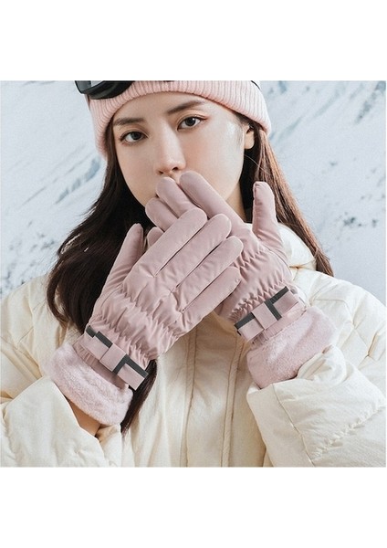 Kkt-Vv Açık Hava Kış Sıcak Spor Eldivenleri-Pembe (Yurt Dışından)