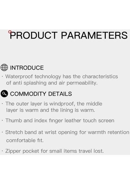 Kyncilor A0081 1 Çift Dokunmatik Ekran Rüzgar Geçirmez Eldiven 001 (Yurt Dışından) fırsatları