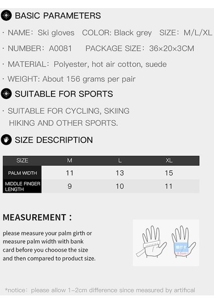 Kyncilor A0081 1 Çift Dokunmatik Ekran Rüzgar Geçirmez Eldiven 001 (Yurt Dışından) indirimleri