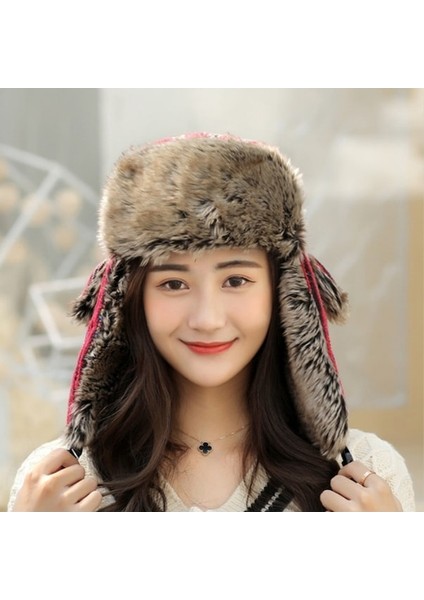 Pasifix Unisex Kış Artı Kadife Kalınlaştırıcı Sıcak Çizgili Şapka 001 (Yurt Dışından) modelleri