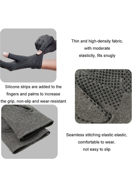 Artrit Rehabilitasyon Silikon Kaymaz Bisiklet Yarım Parmak Eldiven 001 (Yurt Dışından) fırsatları