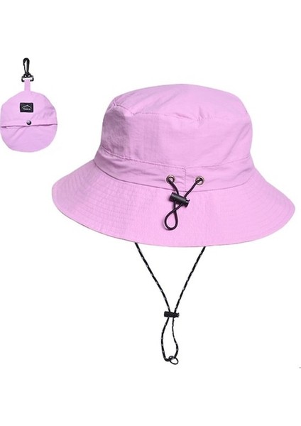Yyc-Cc Yaz Açık Hava Balıkçılık ve Dağcılık Istiflenebilir Su Geçirmez Katlanır Güneş Koruma Şapkası-Mor (Yurt Dışından)