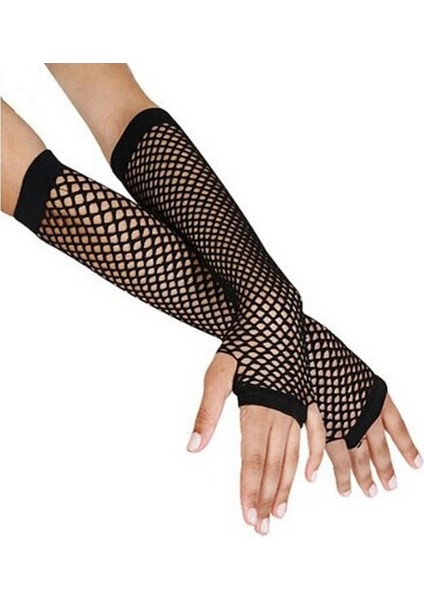 Punk Gotik Dantel Parmaksız File Eldiven (Yurt Dışından)