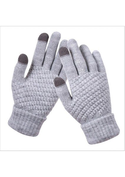 Unisex Kışlık Örme Dokunmatik Eldiven (Yurt Dışından)