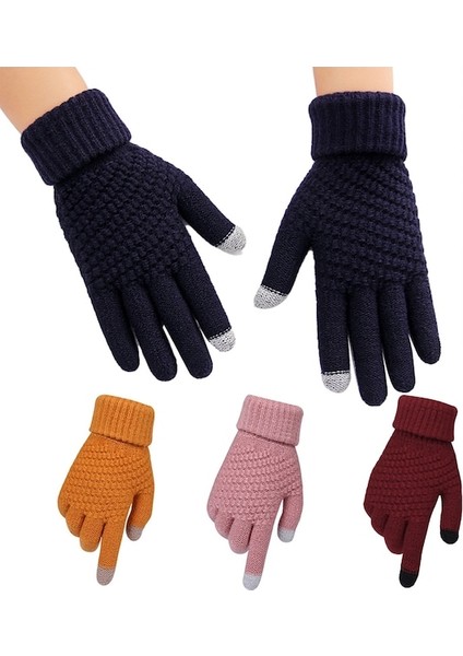 Unisex Kışlık Örme Dokunmatik Eldiven (Yurt Dışından) fiyatları