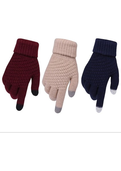 Unisex Kışlık Örme Dokunmatik Eldiven (Yurt Dışından) fırsatları