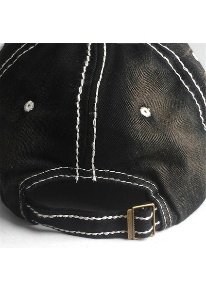 Kkx-Cc Pamuklu Yıkanabilir Ayarlanabilir Beyzbol Şapkası-Gri (Yurt Dışından)