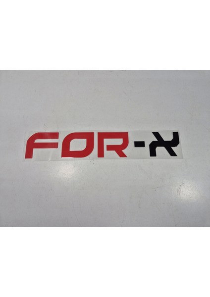 Sticker - For-X Araba Camı Sticker - 4.5cm x 25CM - For-X Arma Sticker