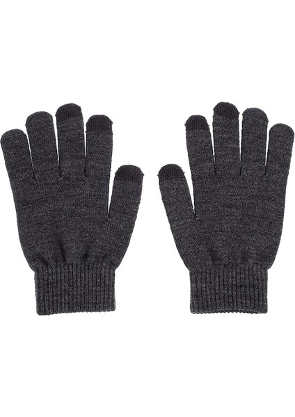Kadın Dokunmatik Ekran Eldiven Kış Sıcak Kalın Örgü Akıllı Telefon Tablet Için Tek Boyut - Açık Gri (Yurt Dışından)
