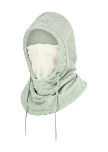 Kkf-Cc Dış Mekan Sıcak Eşarp Kadife Maske Bisiklet Kayak Şapkası Hood-Yeşil (Yurt Dışından)