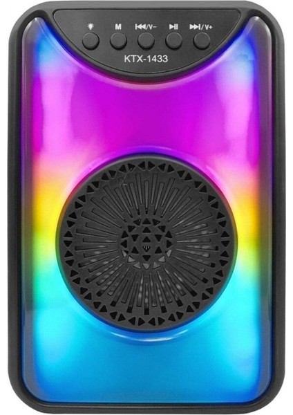 KTX1433 Rgb Işıklı Radyolu 4'' Bluetooth Hoparlör