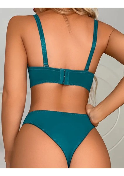 Lifeluxury - Dantelli Kadın Bralet Seti, B Kup ve Yüksek Belli- Düz Renk, Fiyonksuz, Orta Destek, Yetişkin Bedeni- Iç Çamaşırı Takımı fırsatları