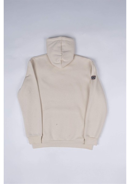 Çetinkaya Mentality 3589 Kapüşonlu 3 Iplik Şardonlu Aplike Nakışlı Taş Sweatshirt
