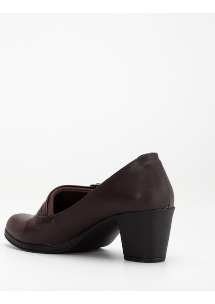 Lodi Kadın Kahve Cilt Topuklu Ayakkabı indirimleri