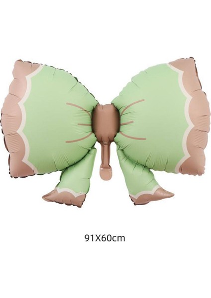 Retro Fiyonk Pastel Folyo Balon Büyük Boy Yeşil 91-60 cm fiyatları
